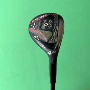 Used Men's Tour Edge Exotics Right Handed 4 Hybrid | Stiff Flex | Recoil 460 Graphite Shaft
