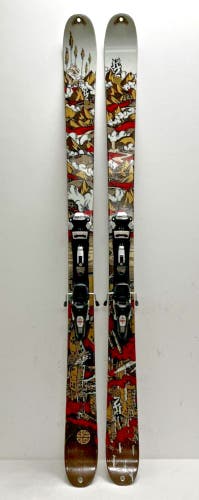 K2 Kung Fujas 179cm Twin-Tip Rocker Skis Marker Baron DIN 13 AT Bindings Large
