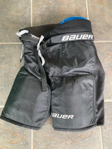 Black Used Junior Small Bauer MS-1 Hockey Pants