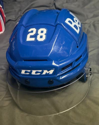 Christian Dvorak game used helmet Montreal Canadiens