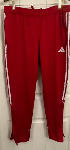 Adidas red track pants