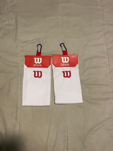 2 New Wilson Microfiber Golf Towels
