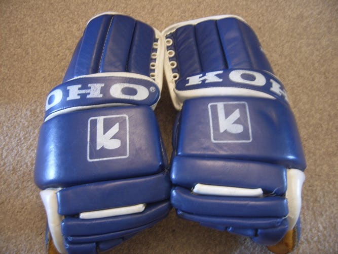 Rare Vintage Great Condition KOHO 650 Leather Hockey Gloves Toronto Maple Leafs