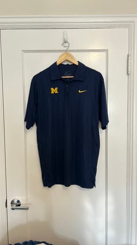 University Of Michigan Blue Used Men's Nike Dri-Fit Shirt