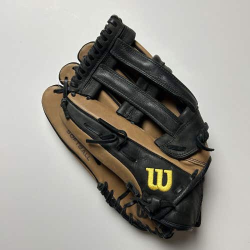Wilson A800 Softball Glove Mitt Left Hand Throw LHT Brown Black 14"
