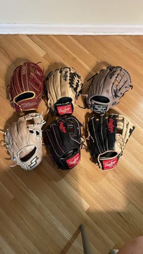 6 Baseball gloves - price in the description