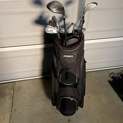 Mens Right Handed Wilson 1200 Golf Club Complete Set With OGIO Bag