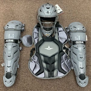 All Star System 7 Axis Youth 10-12 Catchers Gear Set - Graphite Grey Black