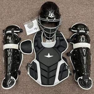 All Star Top Star Youth Ages 8-10 Baseball Catchers Gear Set - Black