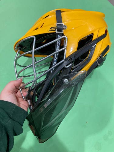 Yellow Used Adult Goalie Cascade S Helmet