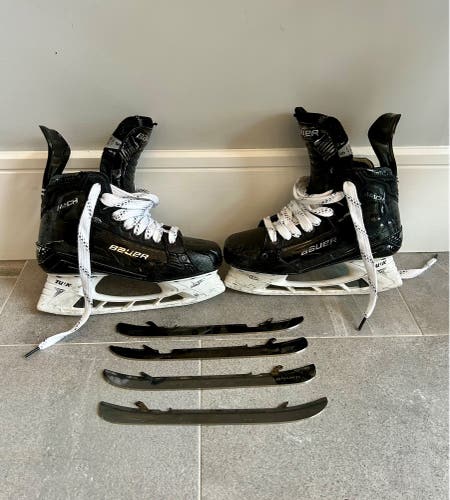 Used Junior Bauer Narrow Width  Size 5 Supreme Mach Hockey Skates