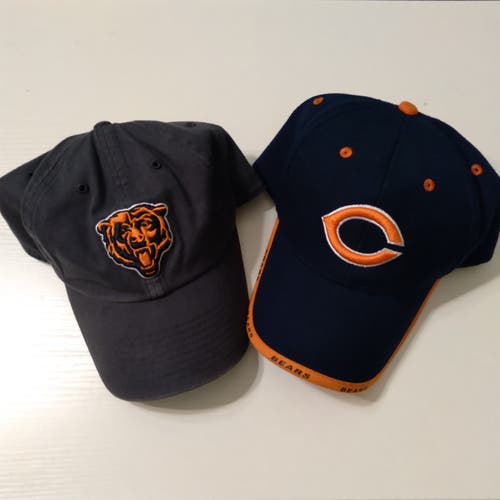 Chicago Bears Adjustable Back Hats Set of 2