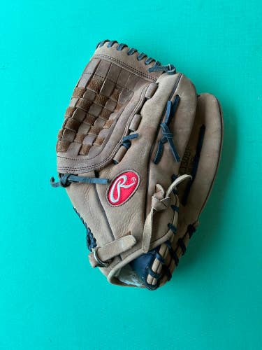 Used Rawlings Sandlot Right Hand Throw Outfield Softball Glove 13"
