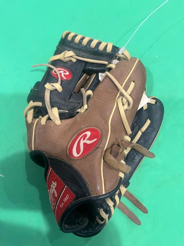 Brown Used Rawlings Premium Series Right Hand Throw Infield Baseball Glove 11.25"