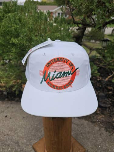 NEW Vintage Rare Miami Hurricanes NCAA College Sports The Game Hat Vtg Snapback