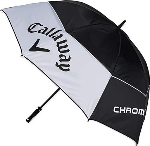 NEW 2023 Callaway Tour Authentic 68" Double Canopy Black/White Golf Umbrella