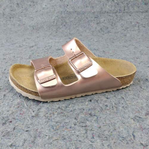 Birkenstock Arizona Little Girls 30 EU Sandals Strap 2 buckle Metallic Pink Rose