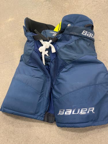 Blue Used Junior Medium Bauer Supreme 2S Hockey Pants