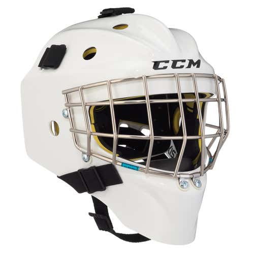 NEW CCM Axis 1.5 Goal Mask, White, Youth