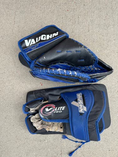 Used  Vaughn  Blocker And Glove