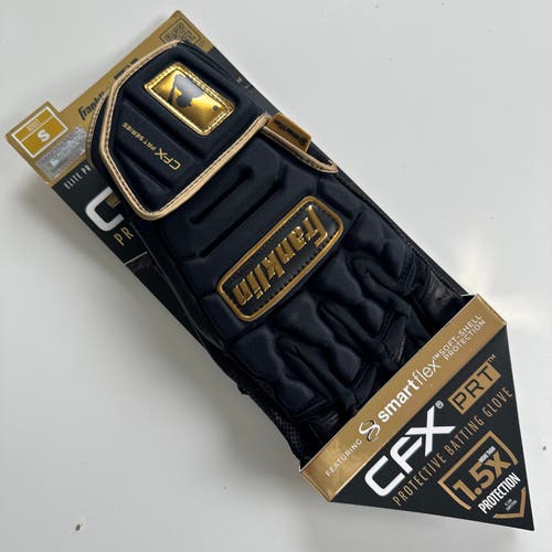 NEW 2024 Franklin CFX PRT Protective Batting Gloves Black Gold - Adult S