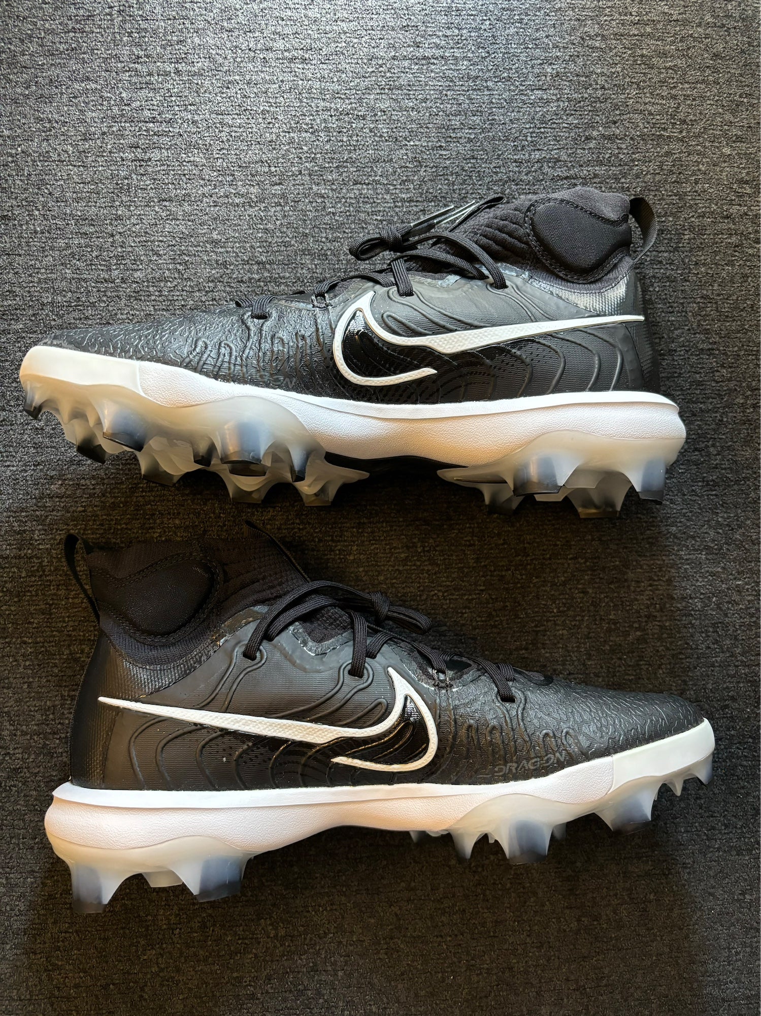 Nike Alpha Huarache NXT MCS DJ6519-002 Men\'s US 12 Black Baseball Cleats LIQ1278 Nike Alpha Huarache Elite 4 MCS Baseball Cleat Black White  main image 3