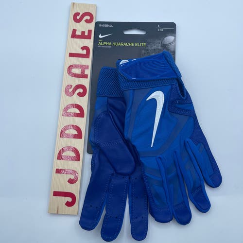 Nike Alpha Huarache Elite Batting Gloves Baseball Blue CV0696-468 Men’s Sz L NWT