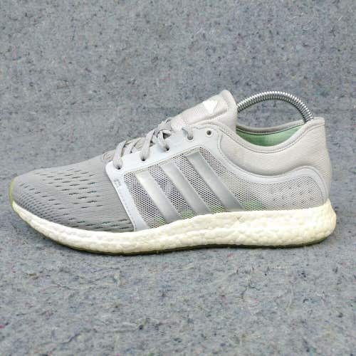 Adidas Boost Womens 9 Running Shoes Athletic Trainers Gray Knit Low Top B25279