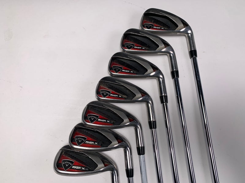 Callaway Razr X HL Iron Set 4-PW True Temper M-10 XP Uniflex Steel Mens RH