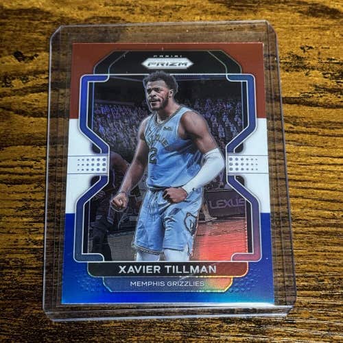 Xavier Tillman Grizzlies Celtics 2021-22 NBA Prizm Red White Blue Base Card #105