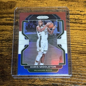 Khris Middleton Milwaukee Bucks 2021-22 NBA Prizm Red White Blue Base #128