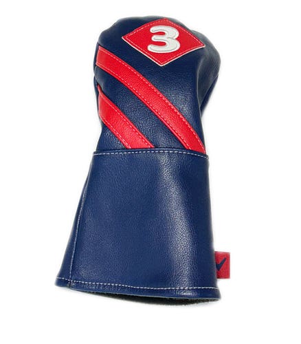 Callaway Vintage Style Leather Blue/Red Universal 3 Wood Headcover