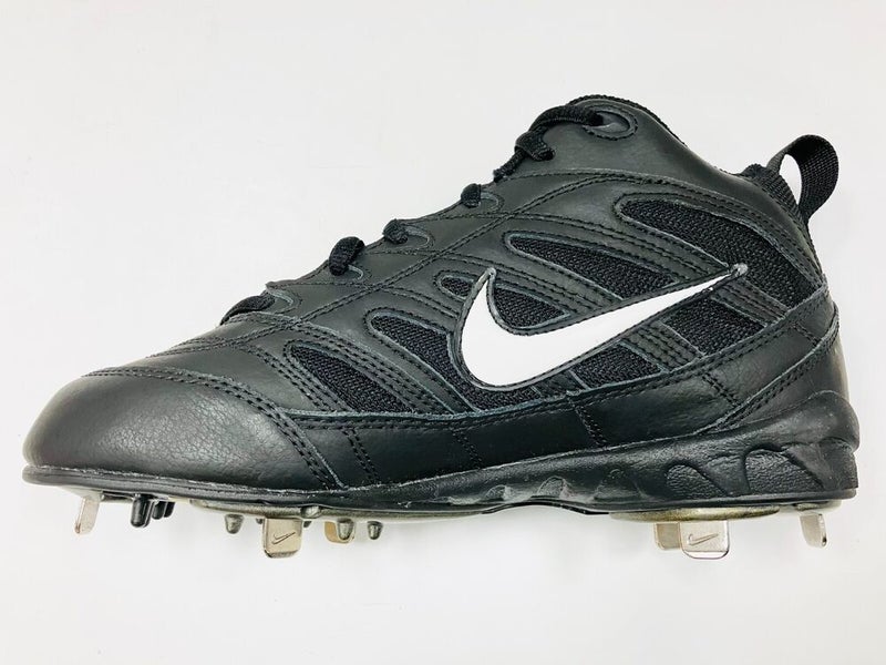 New Nike Air Show 3/4 Cleats mens baseball size 8 black steel shoes senior EU 41