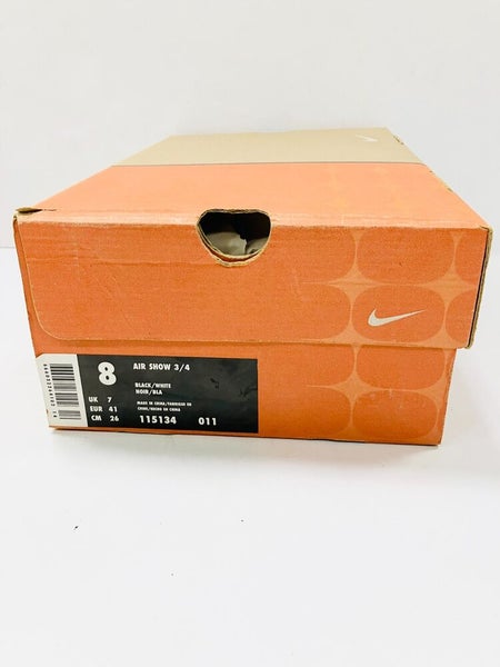 New Nike Air Show 3/4 Cleats mens baseball size 8 black steel shoes senior EU 41