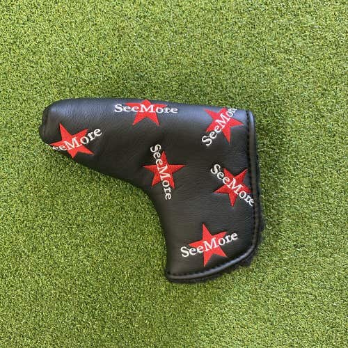New SeeMore Blade Putter Headcover Black/Red