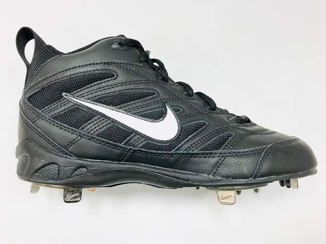 New Nike Air Show 3/4 Cleats mens baseball size 9 black steel shoes senior mid