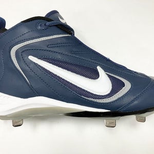 New Nike Air Show 3/4 Cleats mens baseball size 8.5 blue steel shoes senior mid