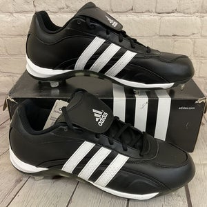 Adidas 466358 Excelsior 5 Low Men's Baseball Cleats Black White Silver US 12