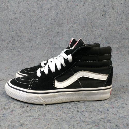 Vans Sk8-Hi Womens 5 Shoes Skate Sneakers Suede Canvas Black Lace Up