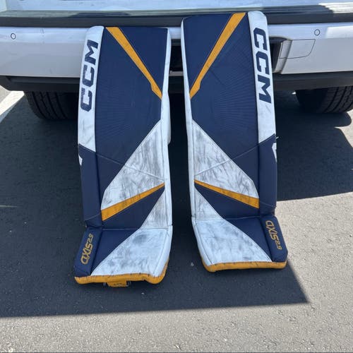 Used  CCM Pro Stock Axis 2.9 Goalie Leg Pads