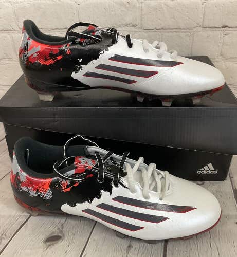 Adidas Messi 10.2 FG Men's Soccer Cleats Future White Granite Scarlet Red US 6.5