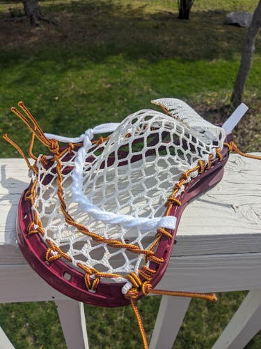 New Defense STX Hammer 900 Head Dyed Maroon Pro Strung with Bootlace and Stringershack G3 Mesh