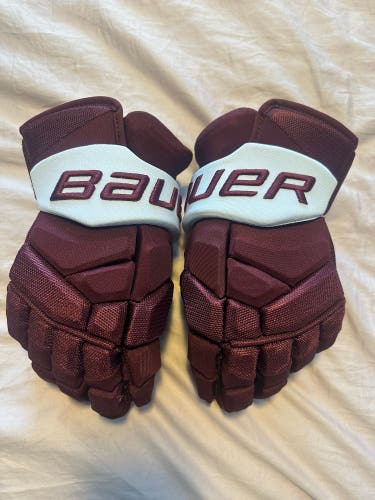 Colorado Avalanche Reverse Retro Bauer 14" Pro Stock Supreme 2S Pro Gloves