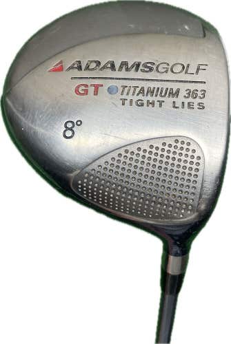 Adams GT Tight Lies Titanium 363 8° Driver Regular Flex Graphite Shaft RH 45”L