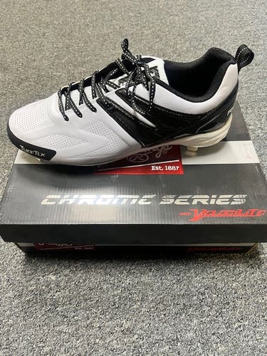 White/Black Rawlings Conquer Low Metal Cleats-New