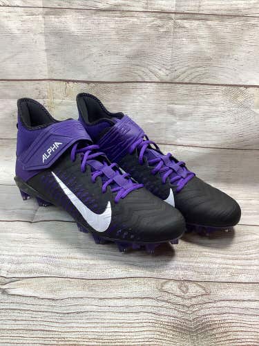 Nike Alpha Menace Pro 2 Football Cleats BV3945-500 Purple Men’s Size 13 NEW
