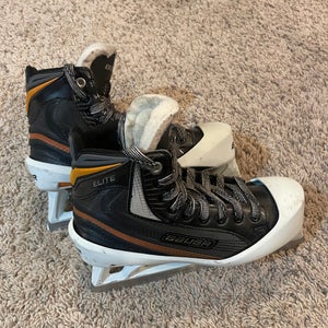 Used Senior Bauer Elite Hockey Goalie Skates Regular Width Size 6