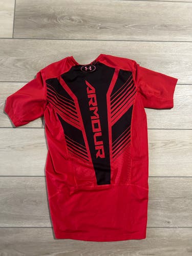 Red Used Men's Under Armour Compression Shirt