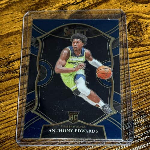 Anthony Edwards Minnesota Timberwolves 2020-21 NBA Select Retail Blue Rookie #61