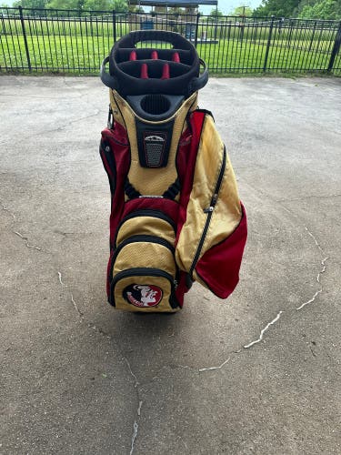 Sun Mountain 15 Way Florida State Seminoles Cart Golf Bag With Rain Cover FSU
